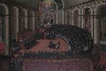 Nella Chiesa di San Giovanni Battista, collocata in centro paese di fianco al palazzo comunale,  si può ammirare, soprattutto per il valore storico, la grande tela raffigurante il Concilio di Trento, dove fu presente al seguito del Vescovo di Novara un sacerdote amenese, Nestore Ferrini, come appare da un ritratto ad olio collocato a destra dello stesso quadro.  